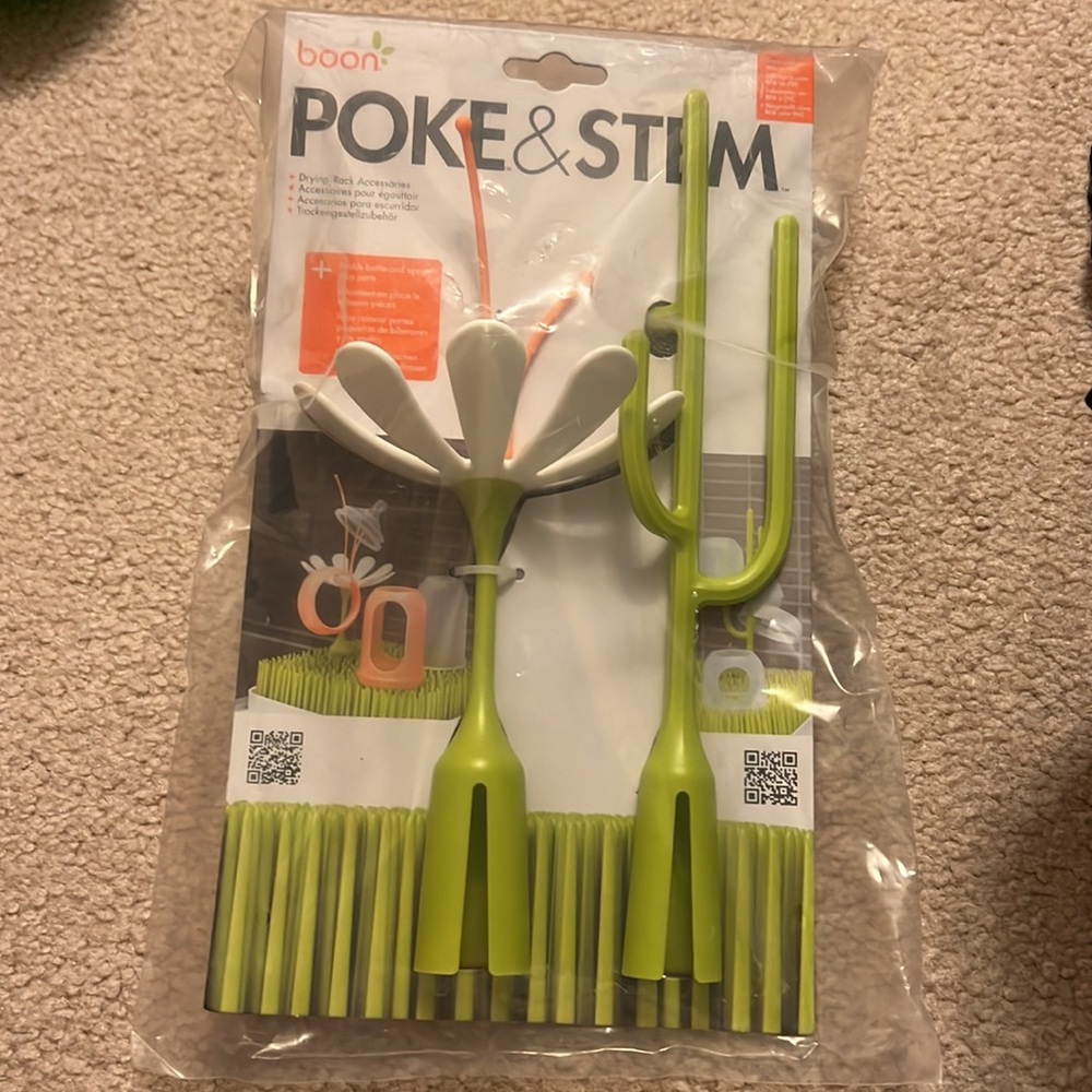NWT Boon Poke & Stem Drying Rack Accessory Bundle (2pcs)